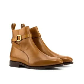 Cognac Calf Leather Jodhpur Boots Stable Support