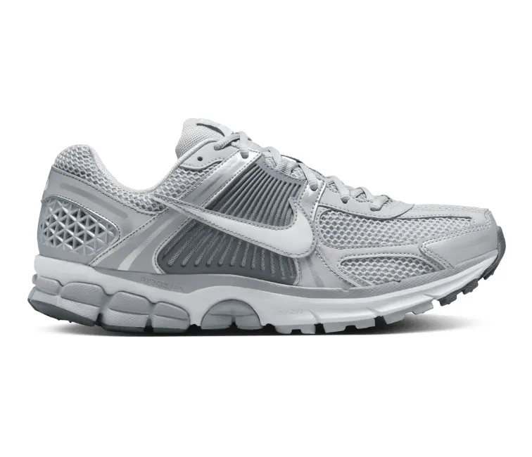 Men??s Nike Zoom Vomero 5 (Wolf Grey) running in a frozen waterfall area shoes