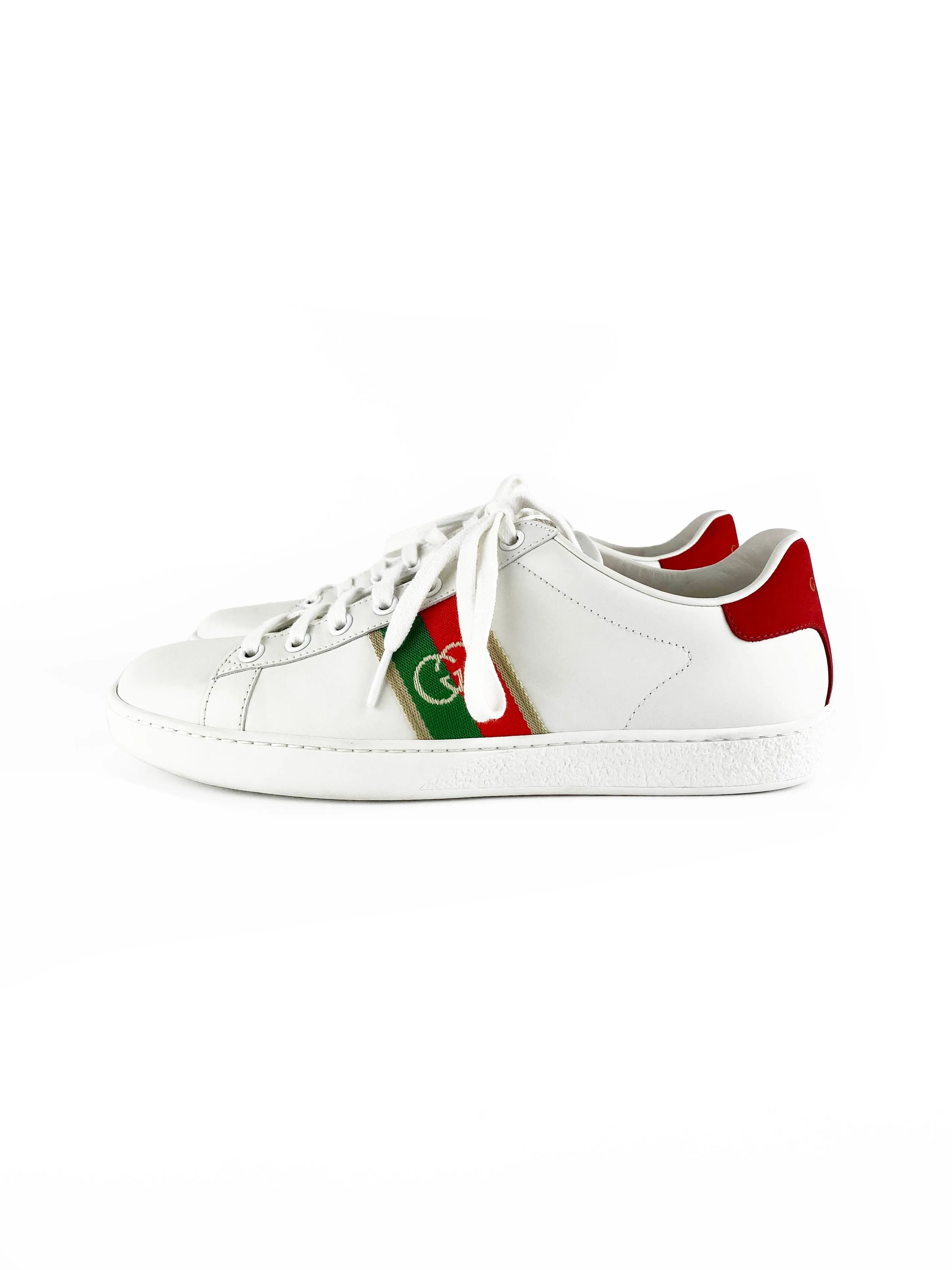 Easy To Clean Gucci Ace Sneaker with Interlocking G 37.5