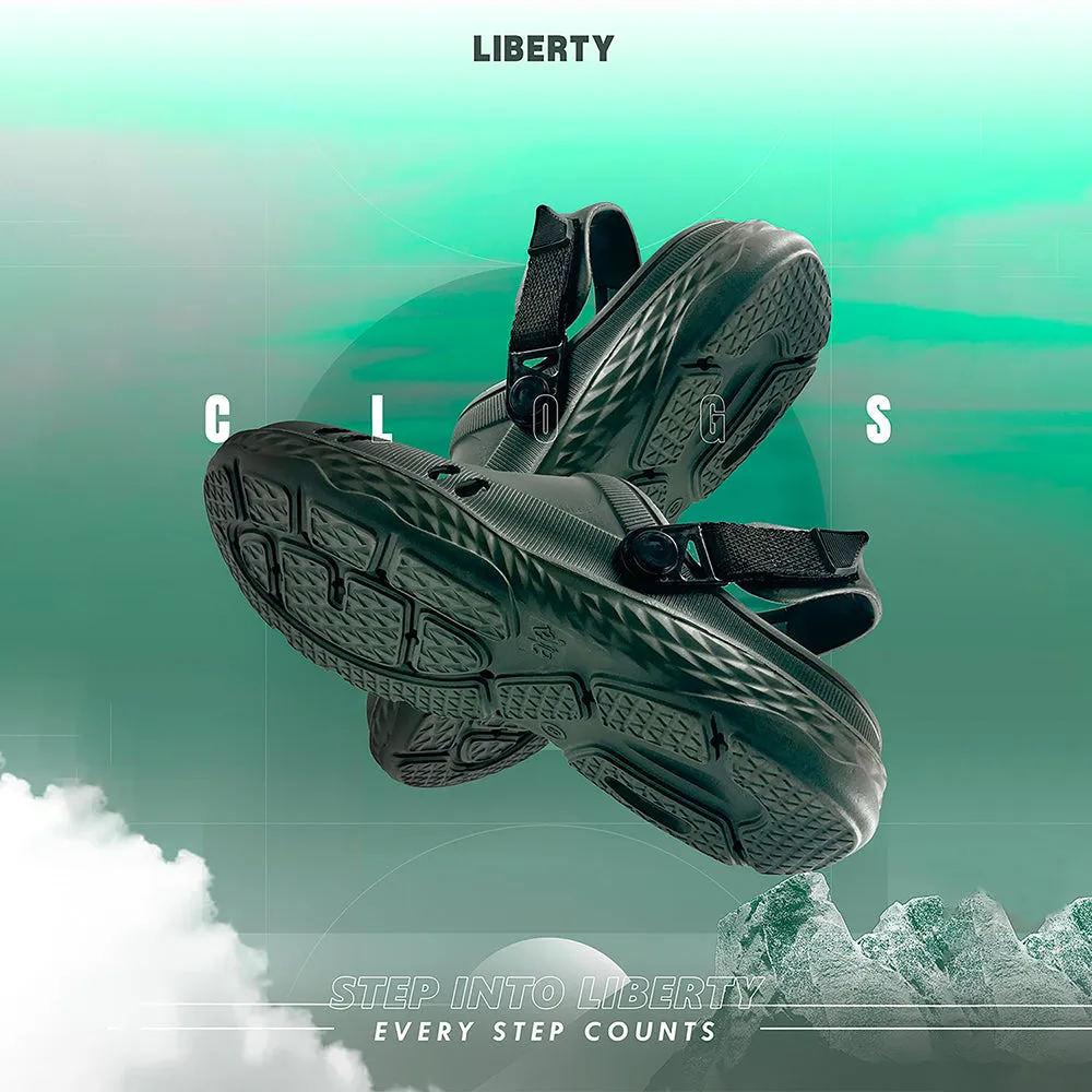 Heel Cushioning Light Slip A-HA Casual Dark Green Clogs For Men BEACHRIDE By Liberty