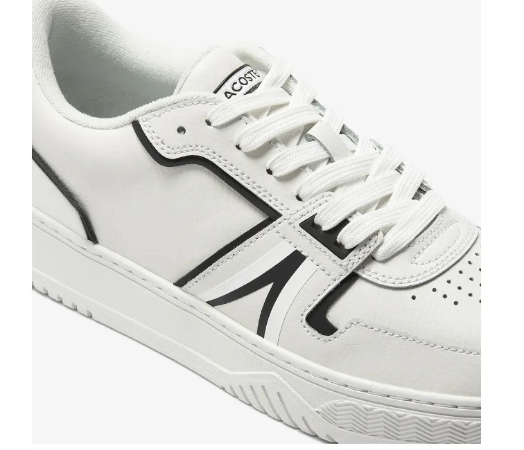 flexible - sole - design shoes Soft - landing Men's Lacoste L001 123 7 (White/Black)