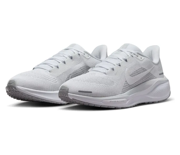 Mens Nike Pegasus 41 (White/Pure Platinum) travelers' shoes rubber sole shoe property