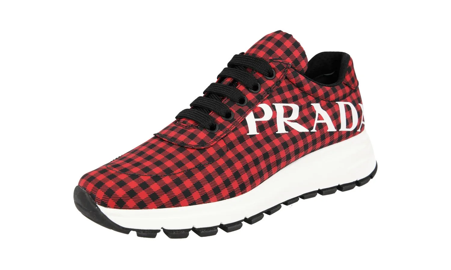 Energy Return Midsole Breathable TPU Prada Women's Red Sneaker 1E552L