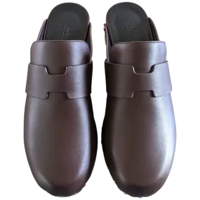 Hermes [SH13] Cafe "Mules Femme Calya"  Women Calfskin Mules Sz 37, BNIB! Carry Easy