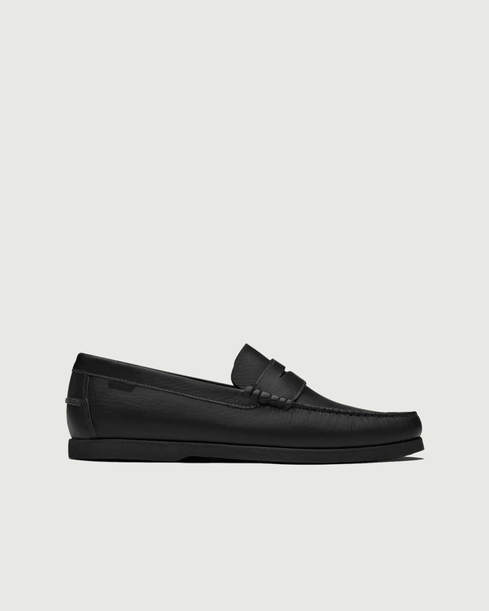 Penny Loafer | Jet Black Flexible Soft Leather Walking Shoes