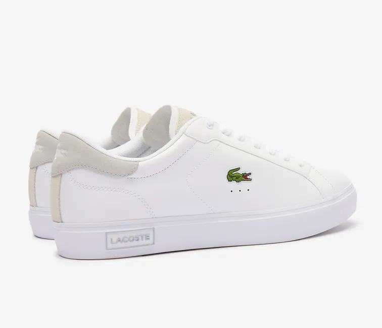 Comfort Insole Narrow Toe Box Men??s Lacoste Powercourt 124 2 SMA (White/Light Grey)