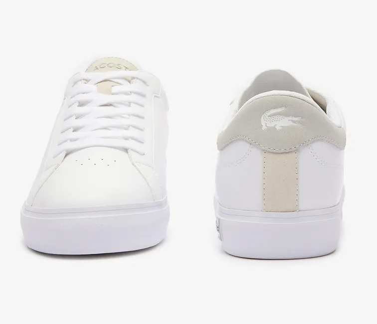 Men??s Lacoste Powercourt 124 2 SMA (White/Light Grey) Long Wear Comfort