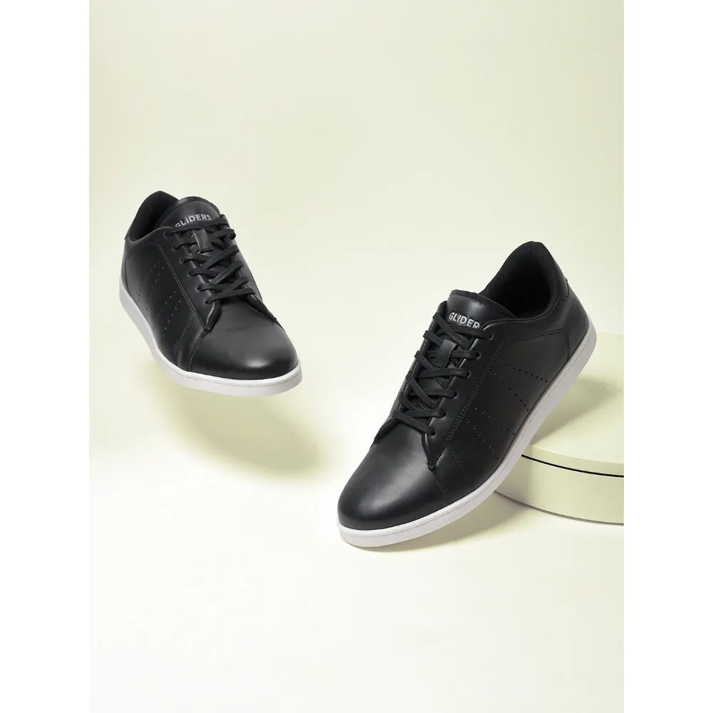 Double - layer Gliders Casual Black Lacing Sneakers For Men ANDERSON By Liberty