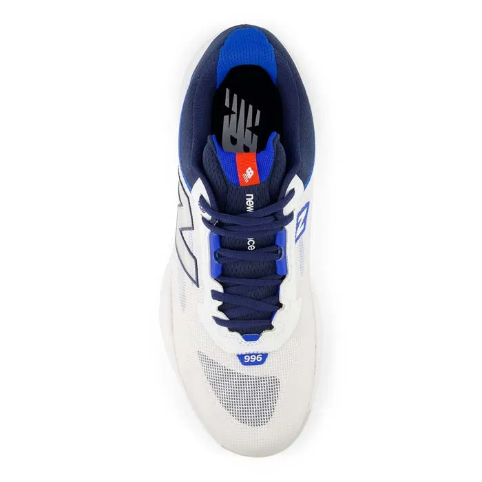 Mens New Balance FuelCell 996 v6 in White/Team Navy Lightweight durability