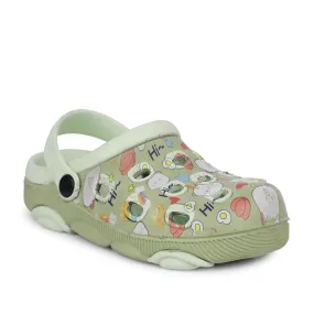 Trendy Fit Beach Fit Slip Lucy&Luke Sea Green Casual Sling Back Clogs For Kids LPMXT-820 By Liberty