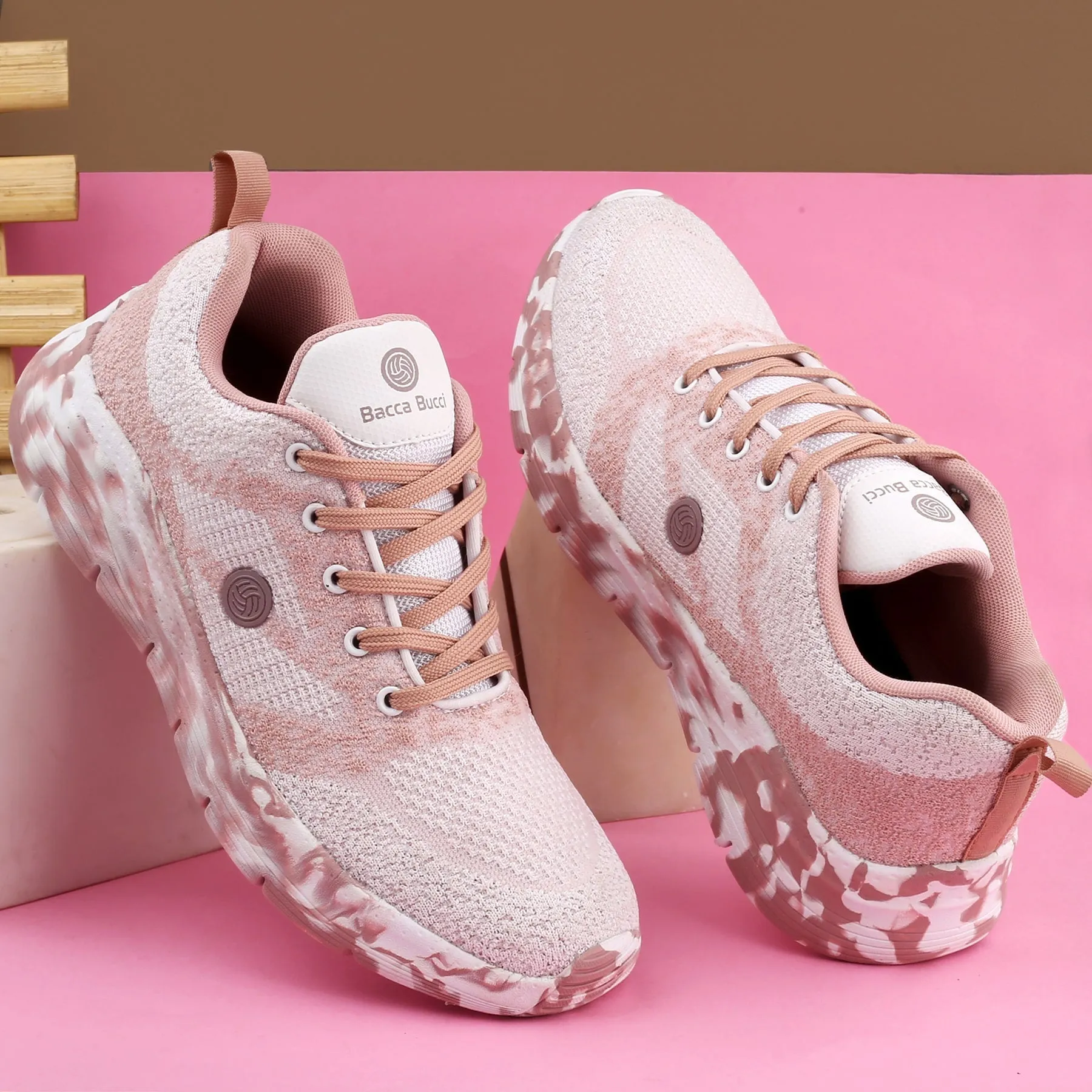 Bacca Bucci Women FemmeFlex Running/Walking Sports Shoes Shock Guard running in a swimming pool area shoes