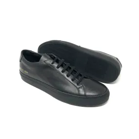 velcro shoes UV - protection - factor shoes Common Project Black Leather Achille Sneakers