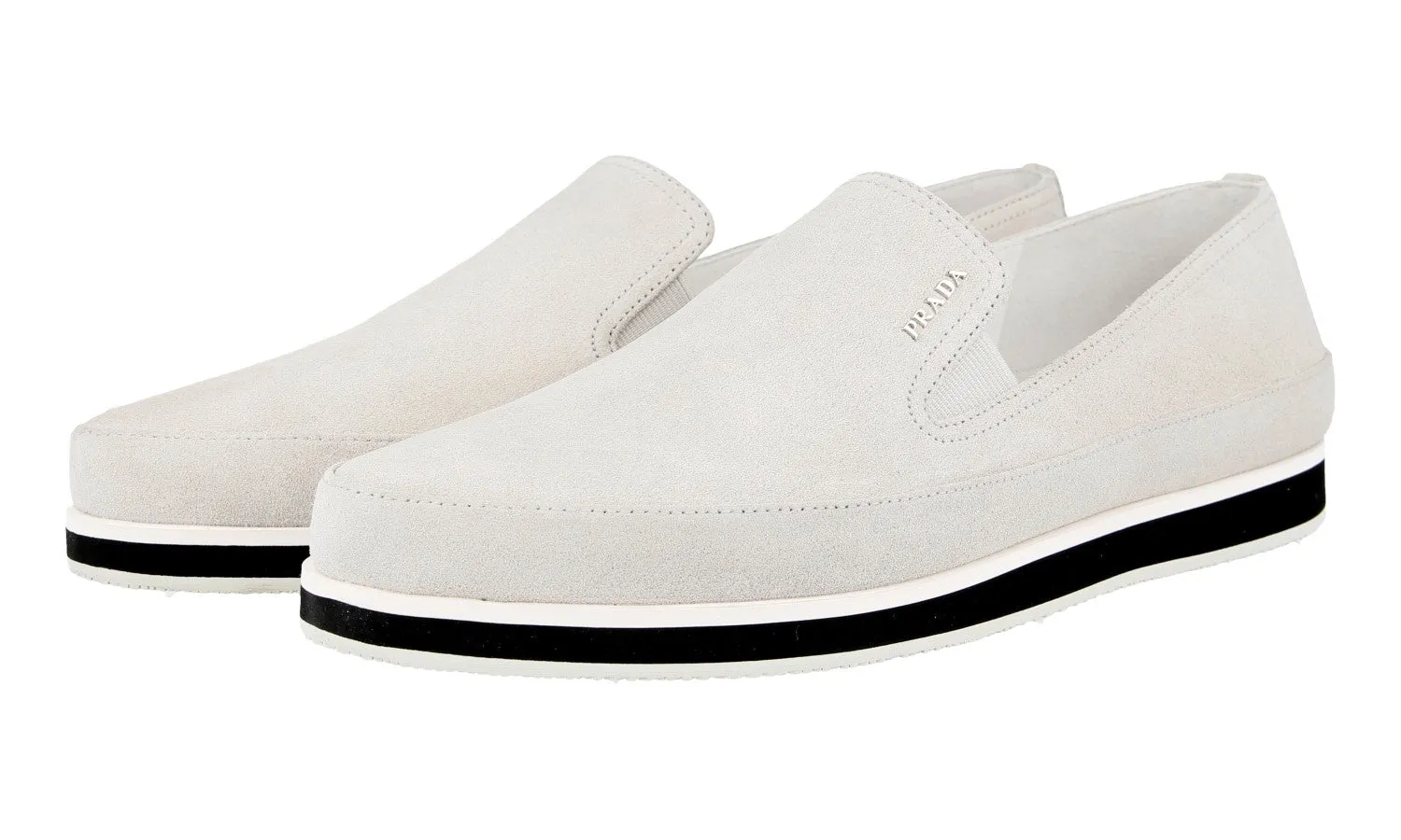 Weekend Look Walk Balance Prada Women's Grey Leather St Tropez Sneaker 3S5749