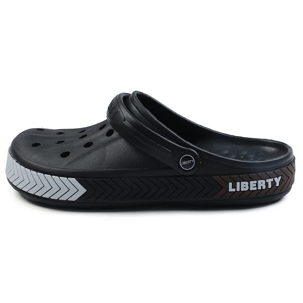 A-HA Black Casual Slip-on Clogs For Men LITEWALKXT By Liberty Lace Up Style Heel counter