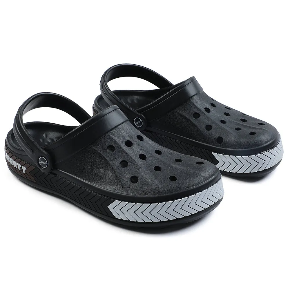 Soft Step Quick Access A-HA Black Casual Slip-on Clogs For Men LITEWALKXT By Liberty