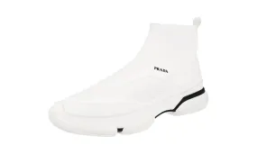 Multi Layer Insole Prada Men's White High-Top Sneaker 2TG133