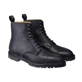 Anti Slip Sole Coniston Black Rough-Out Suede