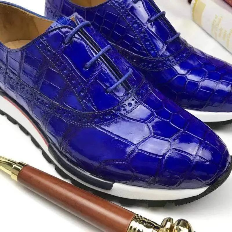 Race Glow Everyday Cushioning Crocodile Shoes Blue Casual Crocodile Shoes,  Slip On Crocodile Sneakers