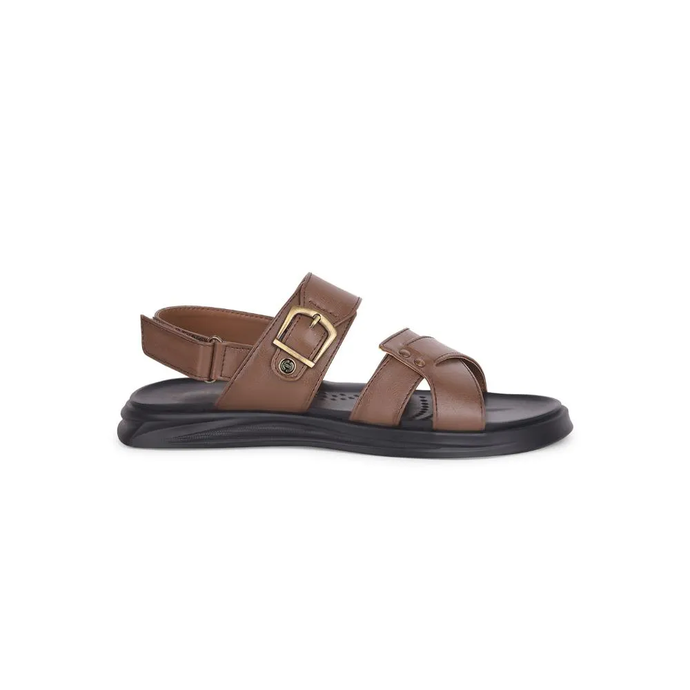 Fashionable Outdoor Footwear Non Slip Coolers By Liberty WILFRED-1 Mens Tan Formal Sandal