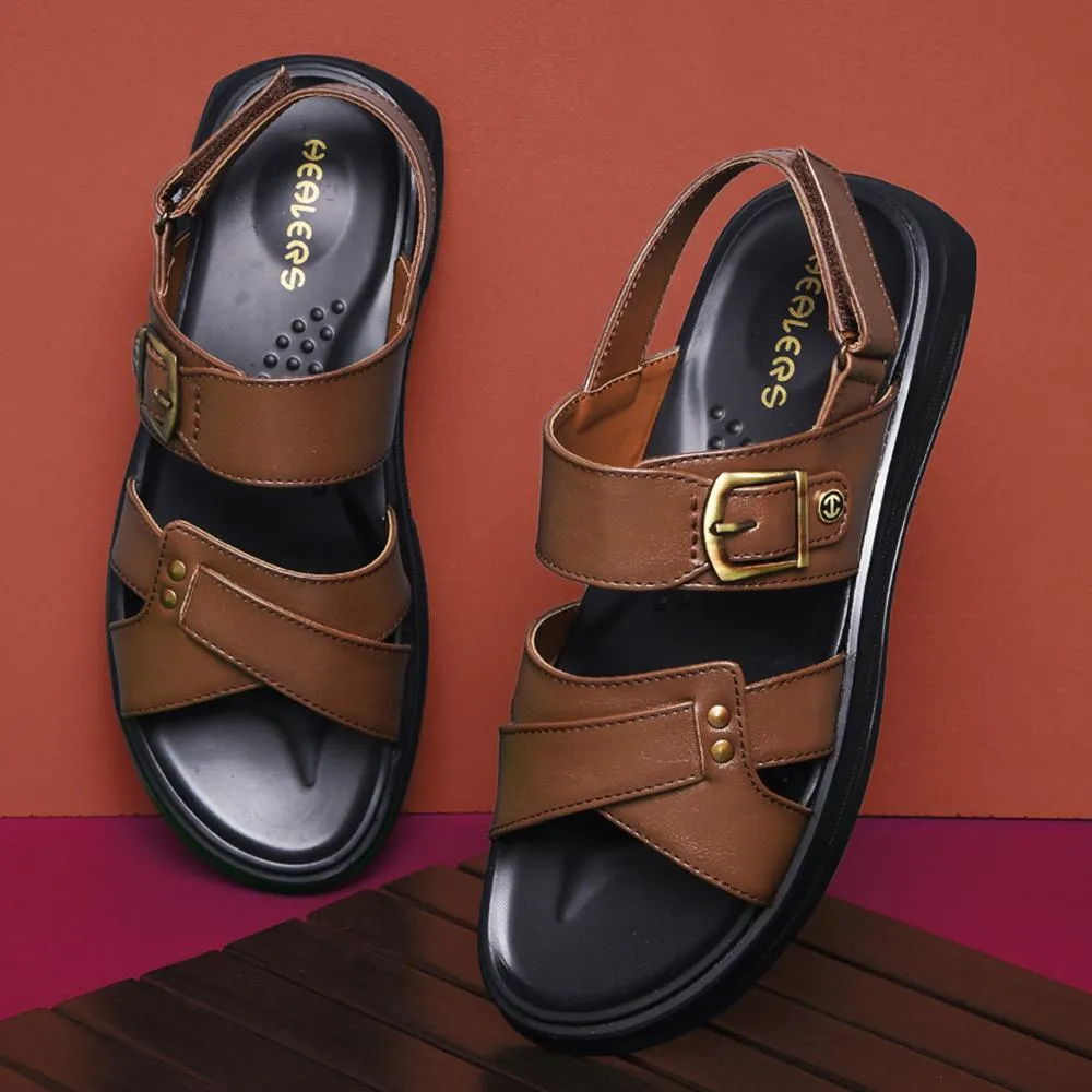 Coolers By Liberty WILFRED-1 Mens Tan Formal Sandal dry surface