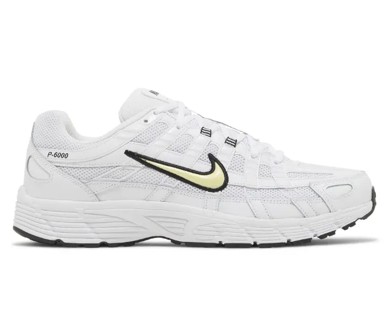 Men??s Nike P-6000 (Lemon Chiffon) running with a gum rubber outsole