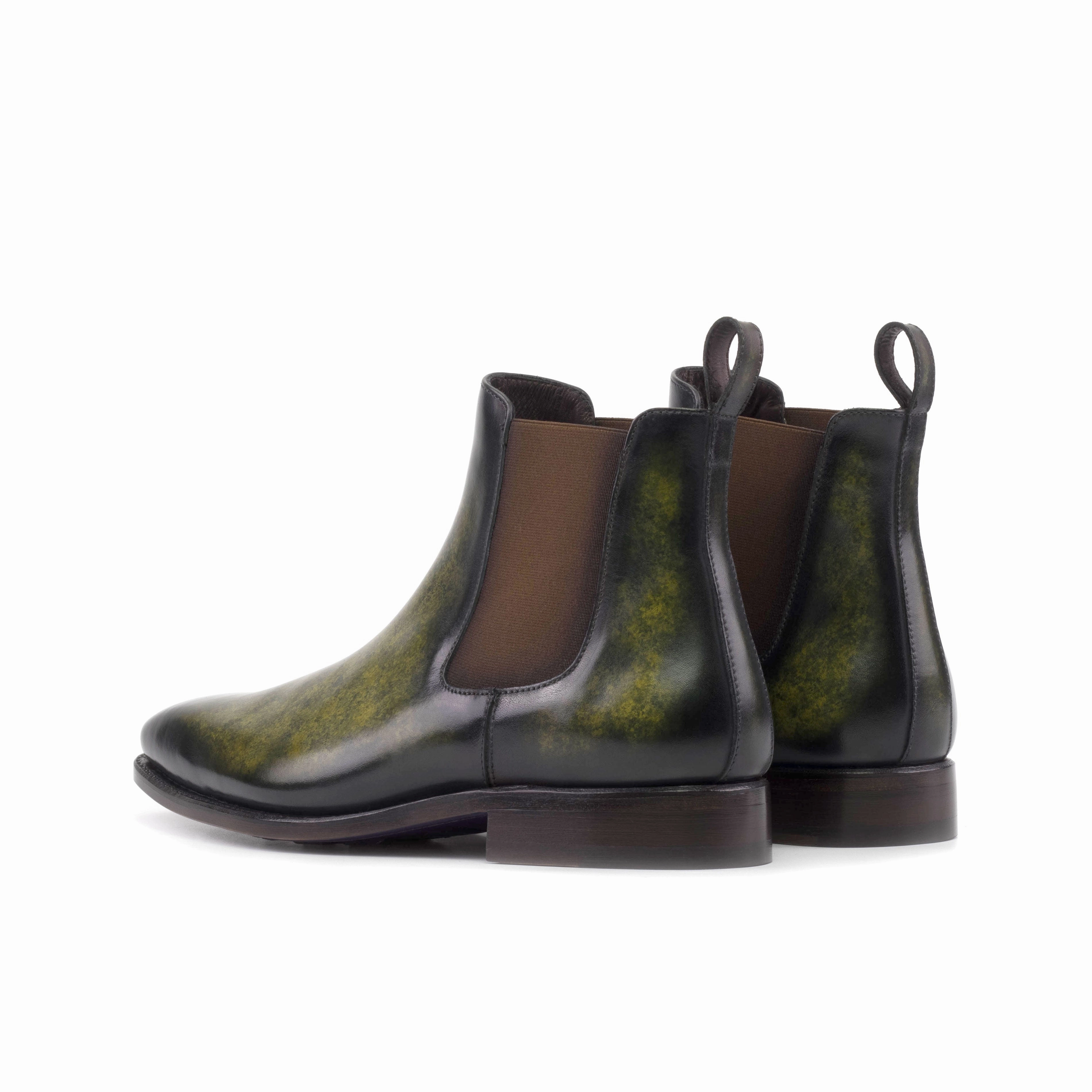 Khaki Patina Chelsea Boots Unisex Cool