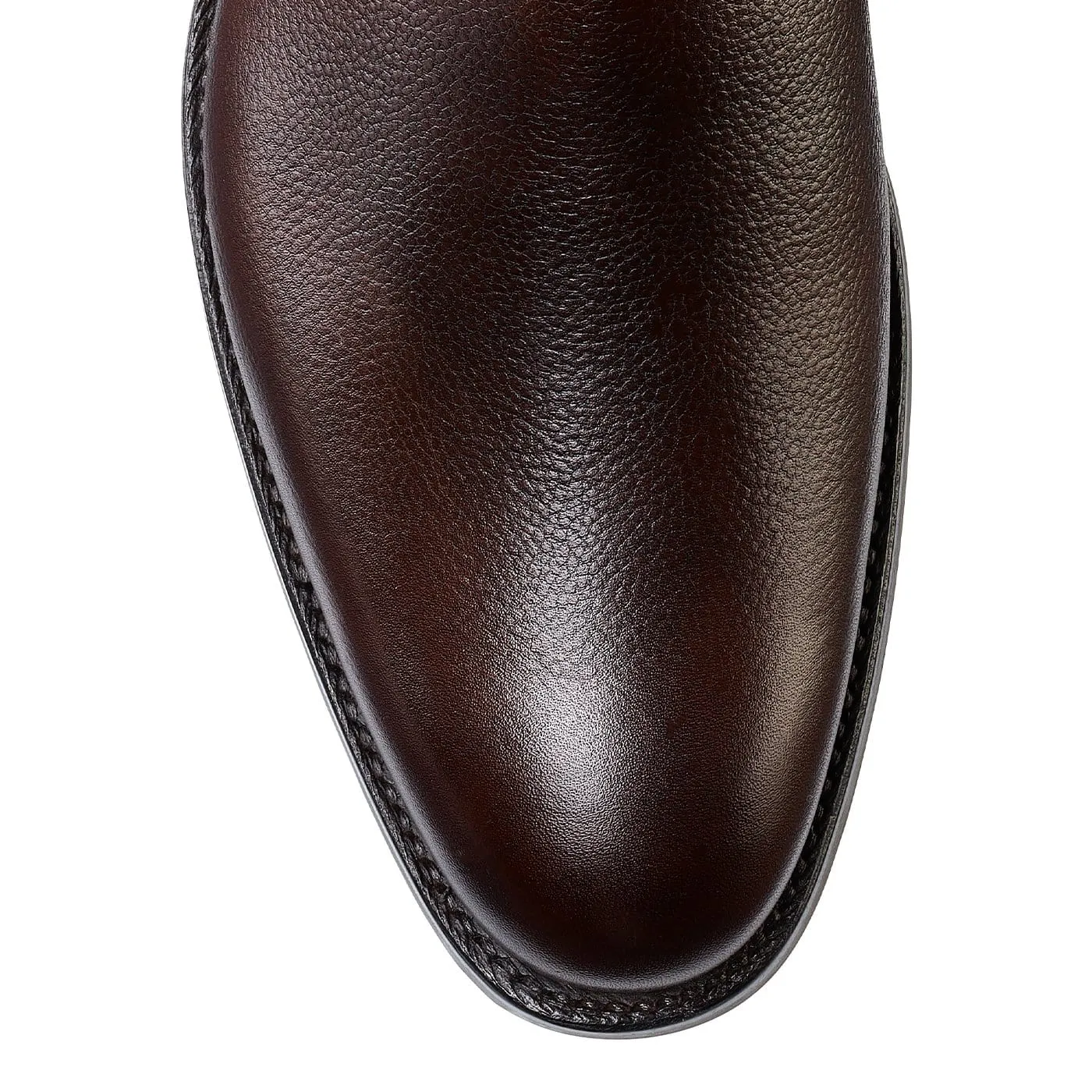 Conference Look Slip-On Style Cranton Dark Brown Pebble Grain
