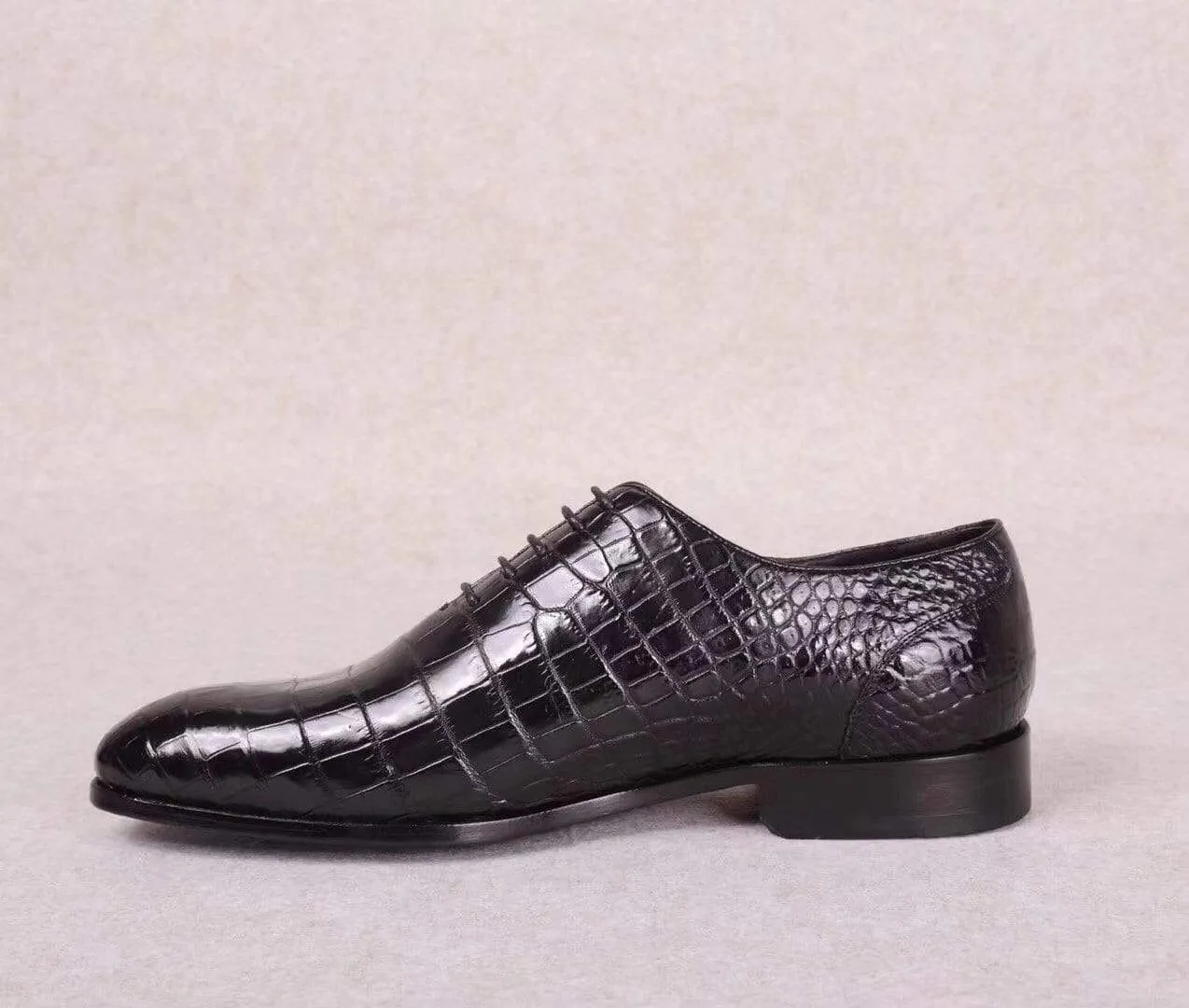 Crocodile Shoes Black Crocodile Leather Lace Up Shoes Gallery Visit