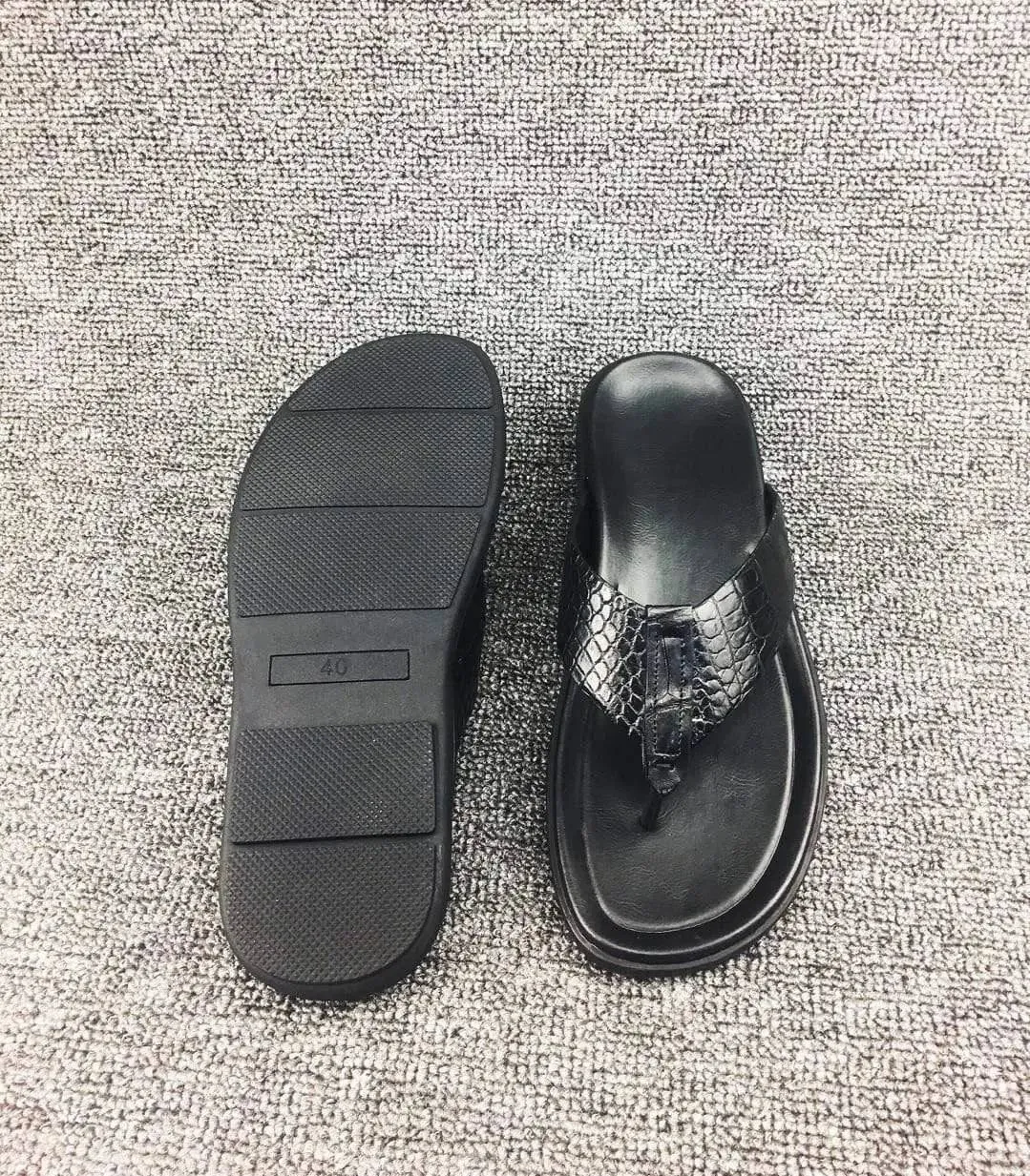 Plaza Mood Crocodile Shoes Crocodile Leather  Flip Flop