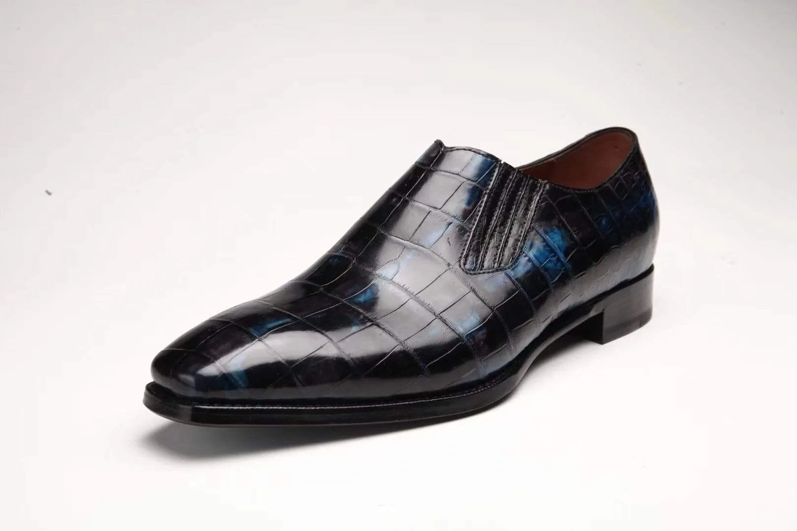 Crocodile Shoes Crocodile Leather Formal Penny loafer Casual Slip On  Shoes For Men Soft Soles