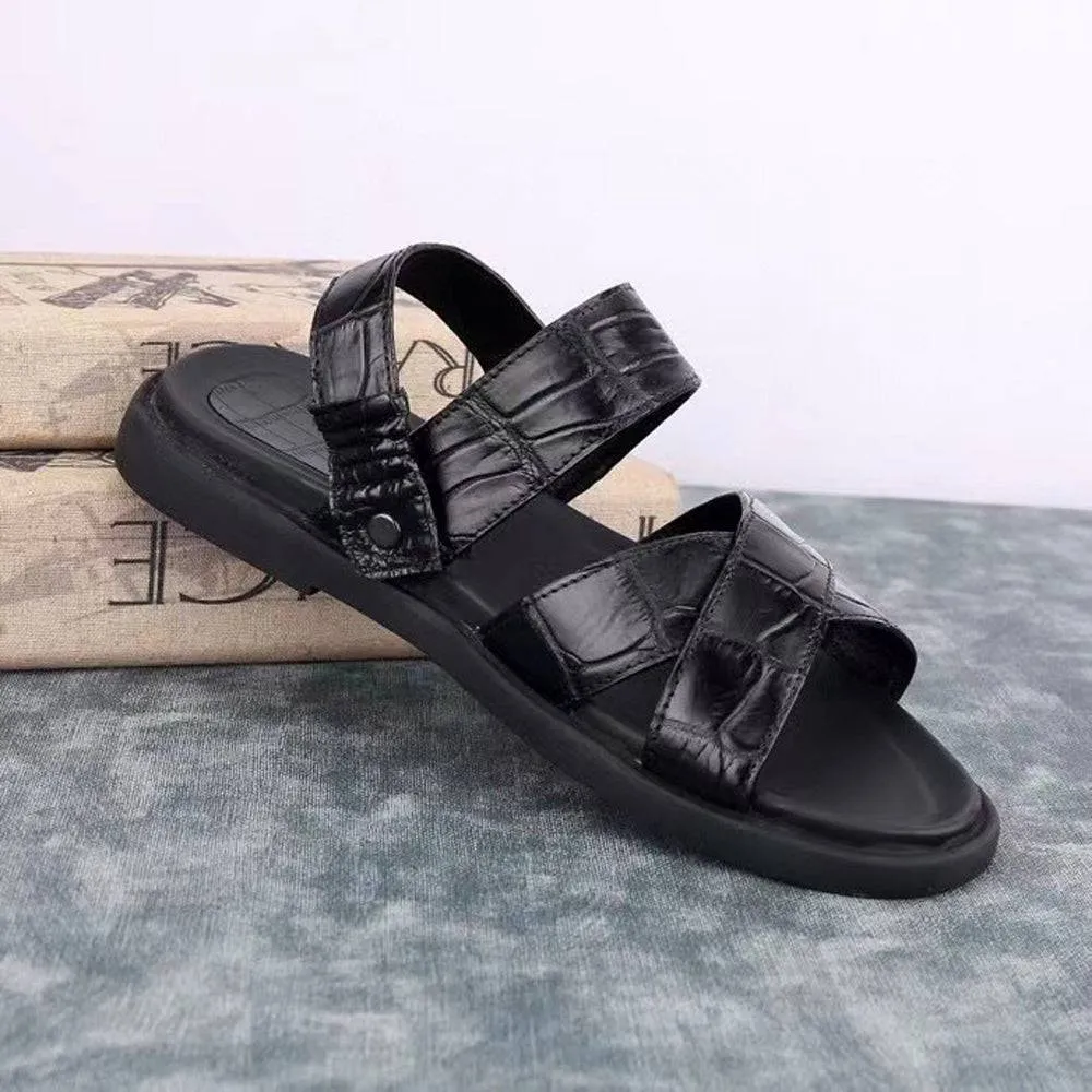 Relaxed Comfort Lightweight Casual Shoes Crocodile Shoes Crocodile Leather Sandals ,Crocodile Leather Non-slip Sandals