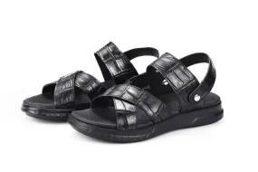 Crocodile Shoes Crocodile Leather Sandals Outdoor Beach Shoes Crocodile Leather Flip Flops Non-slip Slides Trendy Sole