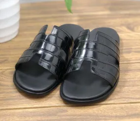 High Glow Crocodile Shoes Genuine Crocodile Belly Leather Mens Slipper