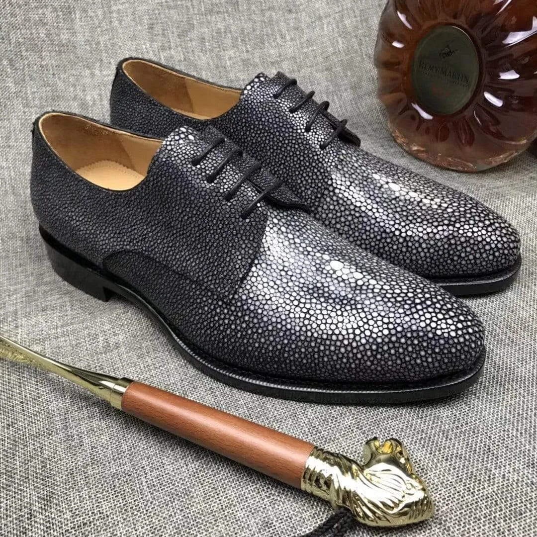 Crocodile Shoes Gray Lizard Leather Lace-Up Shoes For Men View Spot Field Step