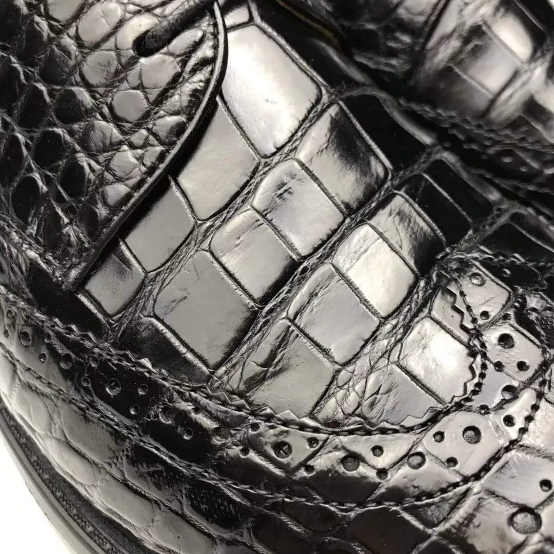 Winery Trip Crocodile Shoes Men's  Crocodile Leather Snakers And Slip On Brogue Front Shoes