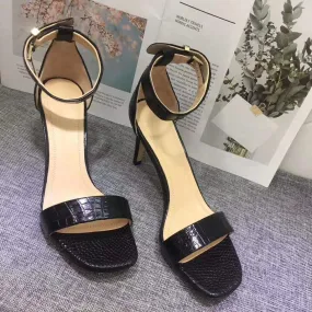 Herb Walk Crocodile Shoes Women's Genuine Crocodile Belly  Leather Sandal