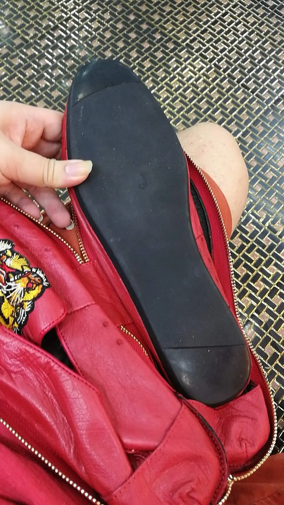 Help Walk Crocodile Shoes Womens Genuine  Ostrich Leather Shoes