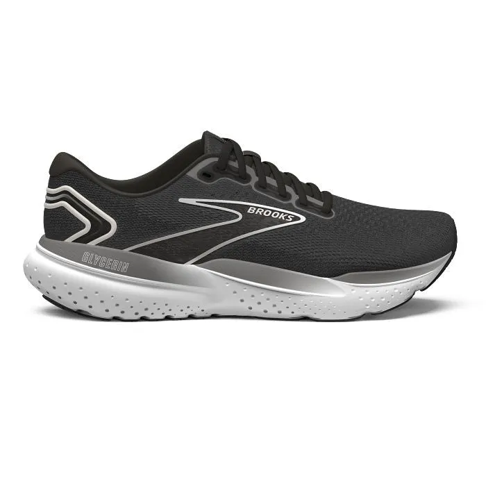 Mens Brooks Running Glycerin 21 in Black/Grey/White Compression Resistant EVA