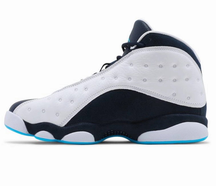 Men's Nike Air Jordan 13 Retro (Obsidian Blue) contoured shoes