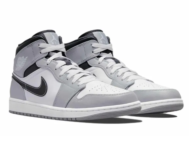 Men's Nike Air Jordan 1 Mid (Smoke Grey) joggers' shoes UV - protection