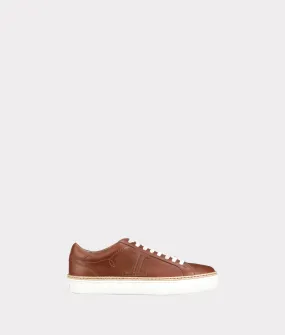 Double L lace Up Sneaker :: Whiskey Breathable mesh construction