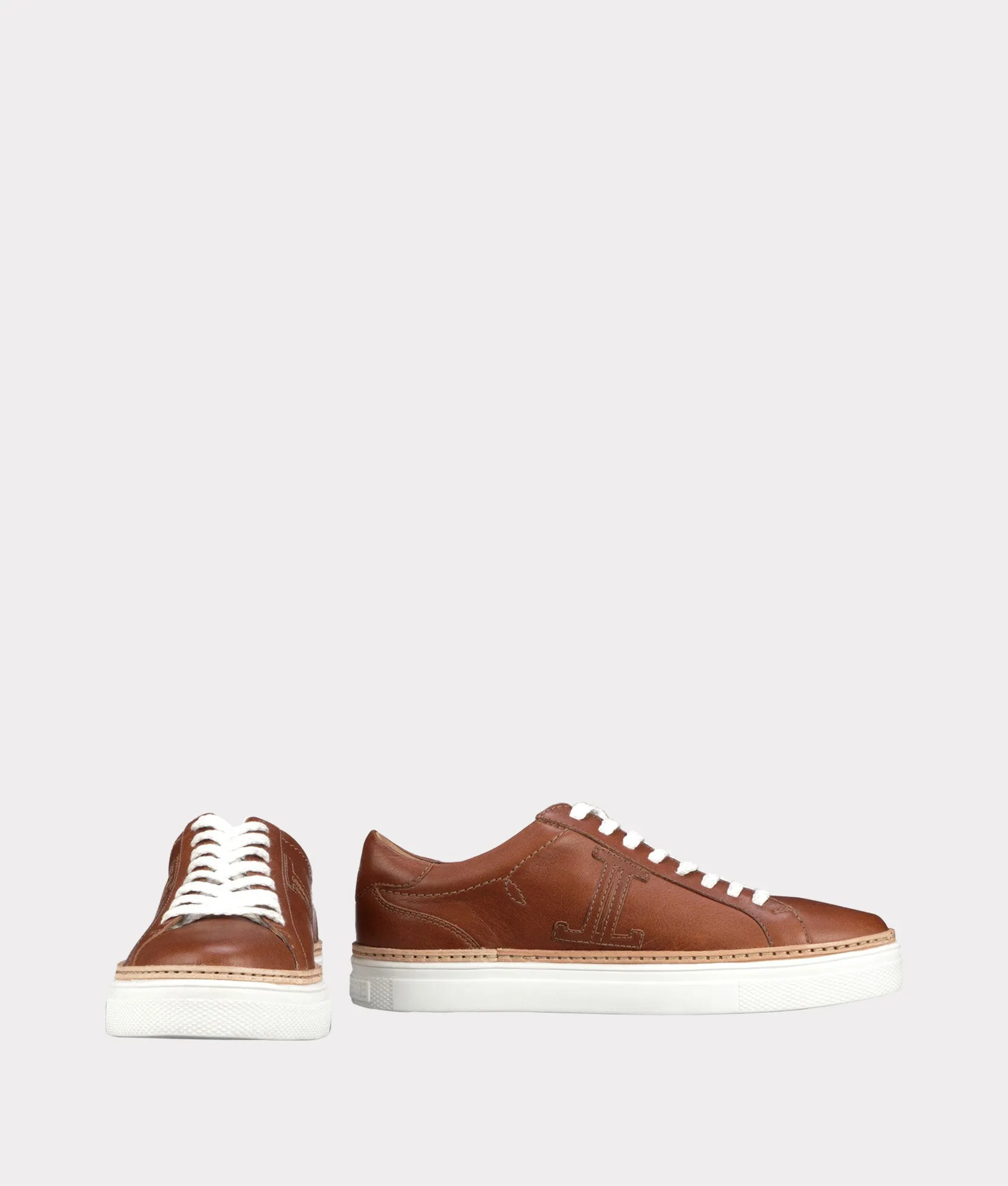 Fit Control Effortless support Double L lace Up Sneaker :: Whiskey