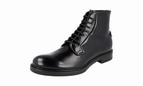 All Day Boot Prada Men's Black welt-sewn Leather Half-Boot 2TG213