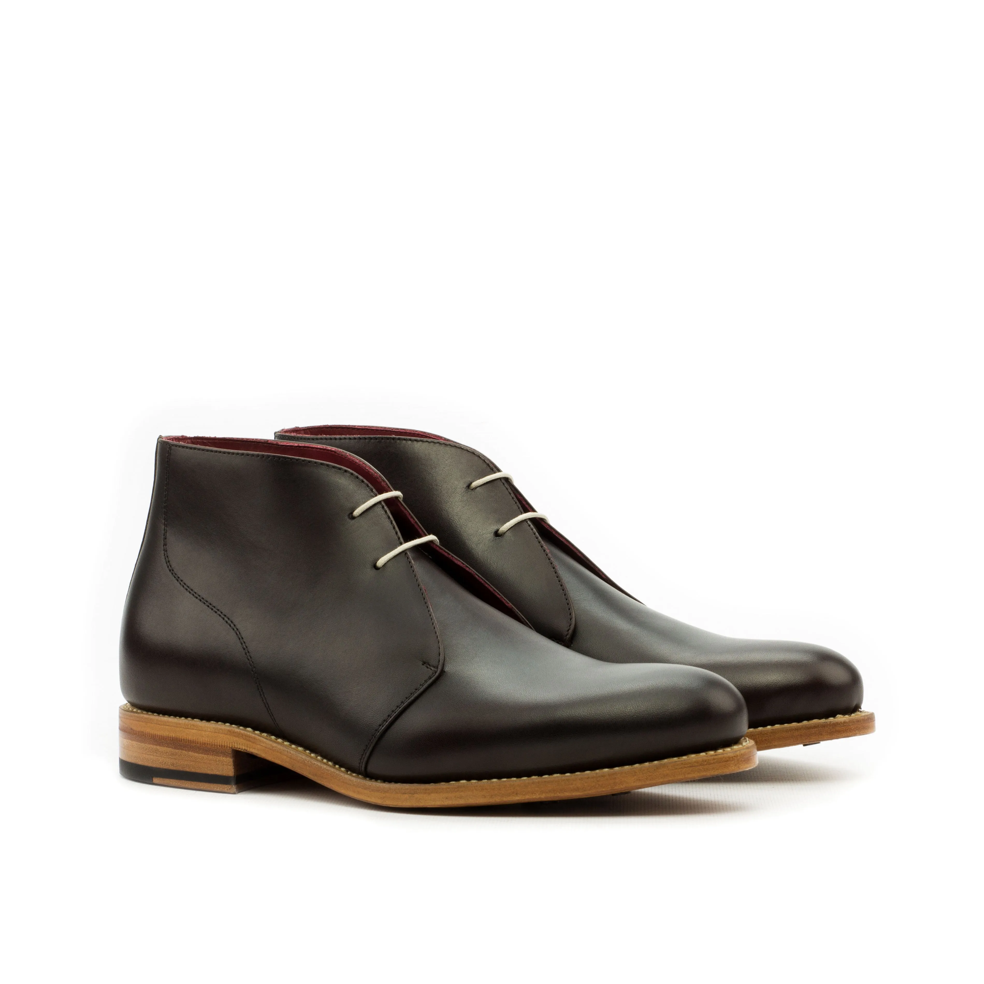 Team Session Dark Brown Calf Leather Chukka Boots