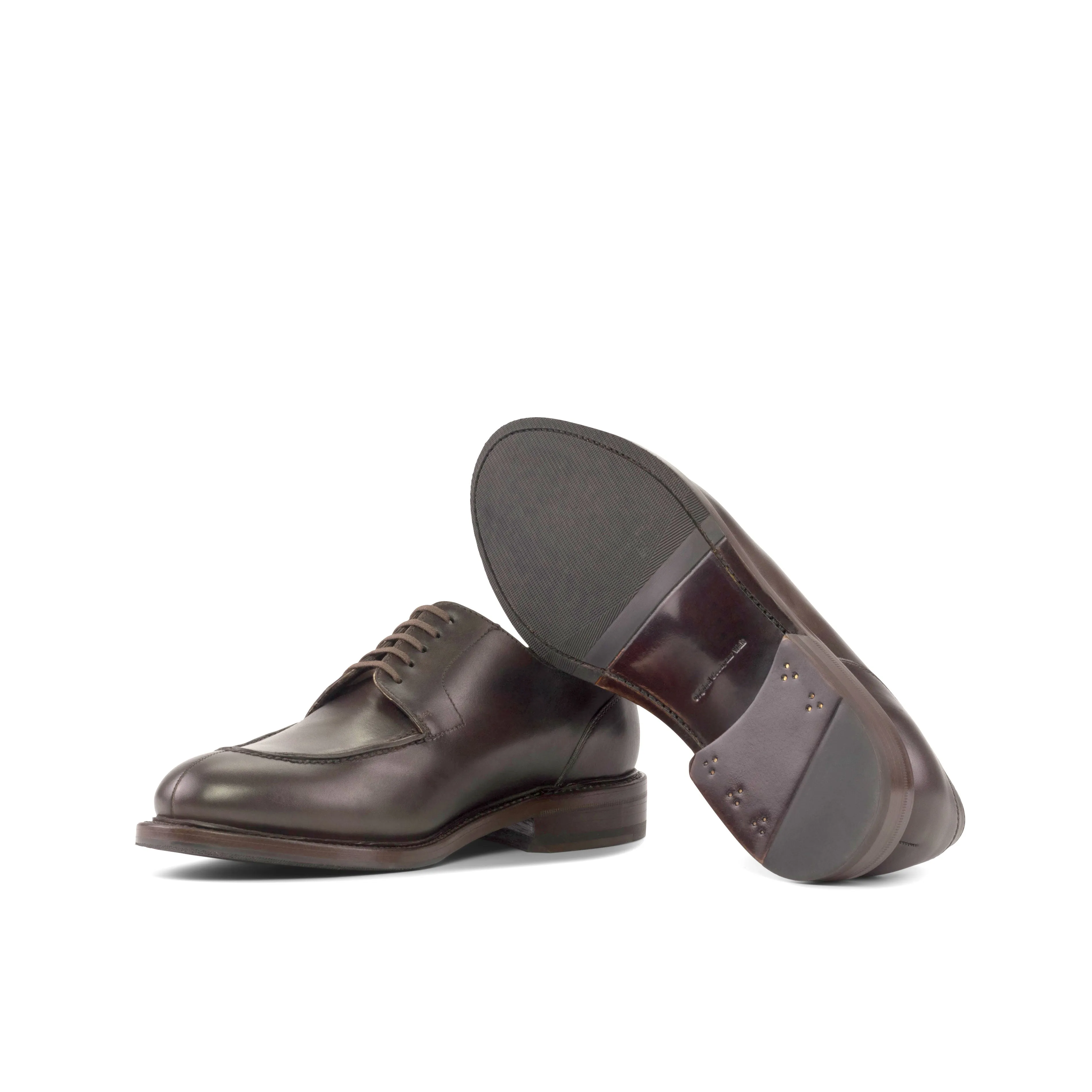 Base Pace Dark Brown Split Toe Derby Shoes
