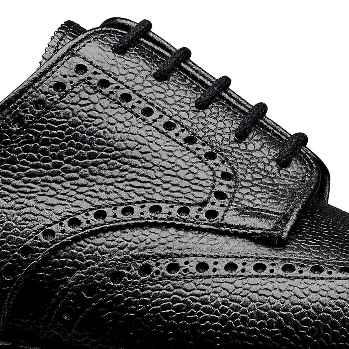 Pembroke Black Scotch Grain Relaxed Comfort Flex Mesh Upper Support frame