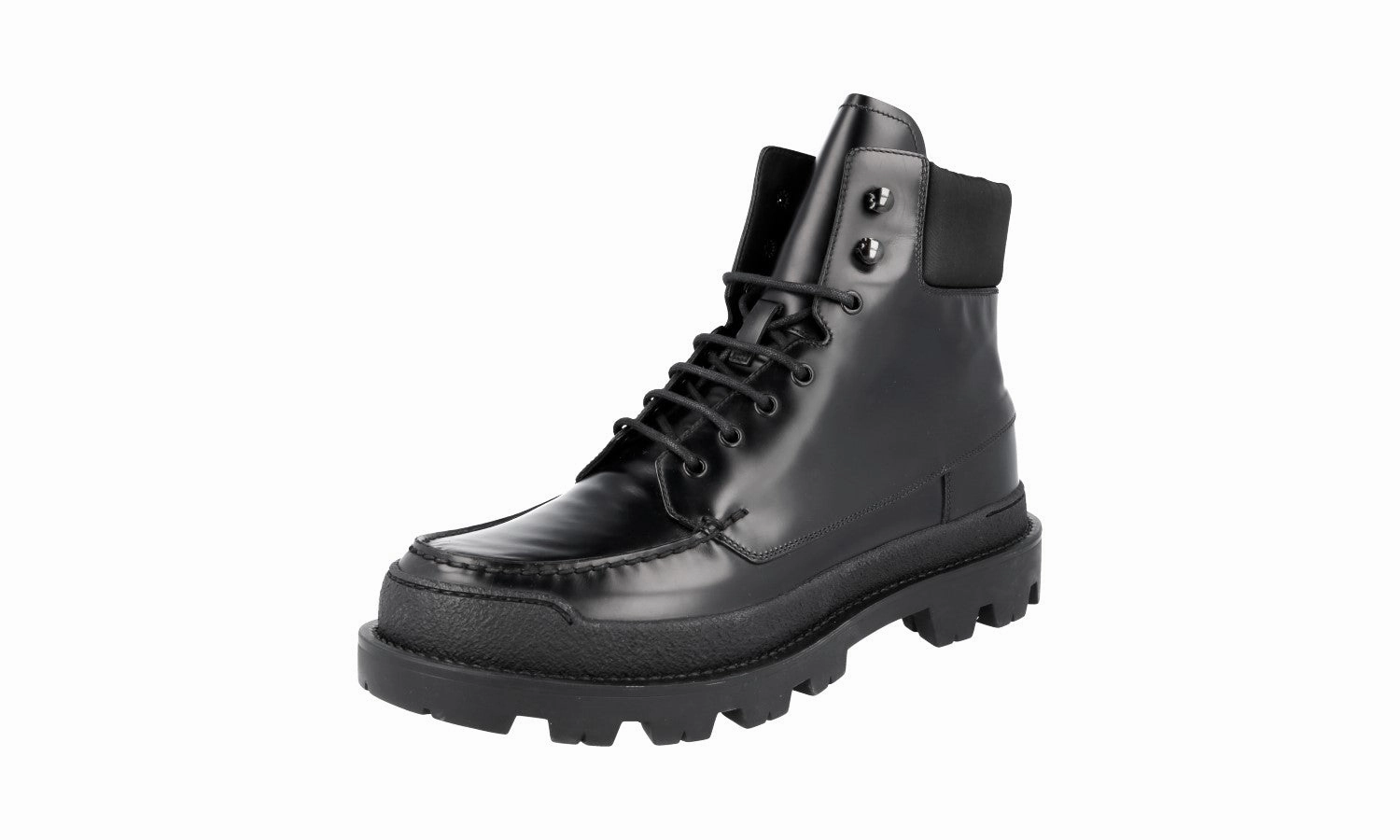 Night wear Prada Men's Black welt-sewn Leather Half-Boot 2TE100