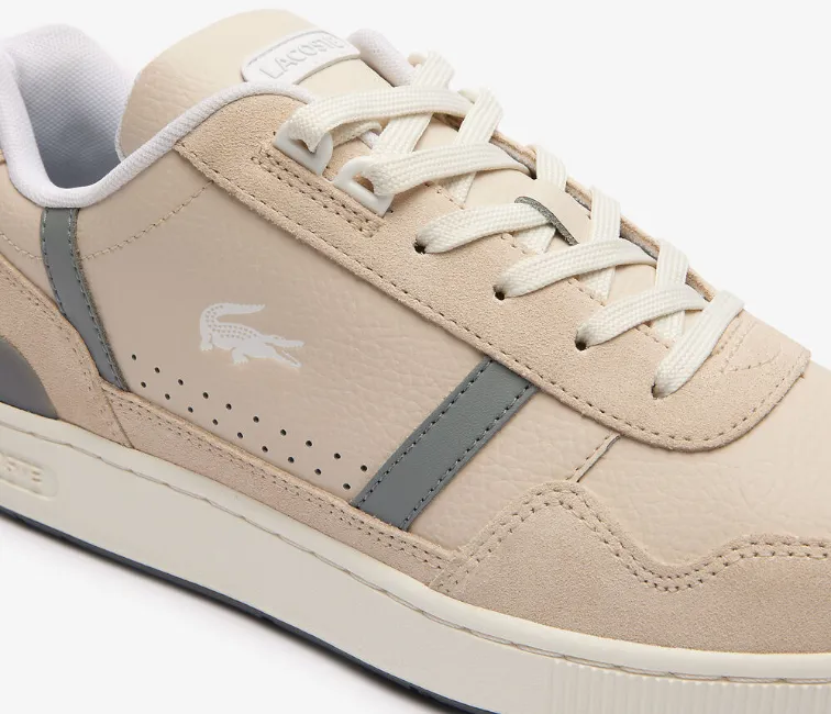 Men's Lacoste T-Clip 124 2 SMA (Off White/Grey) medial support shoes