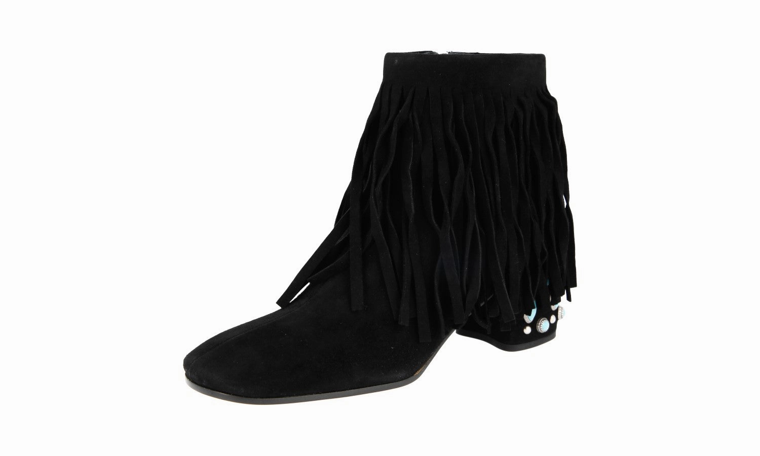 Prada Women's Black Leather Half-Boot 1T464I Essential Fit Clean Edge