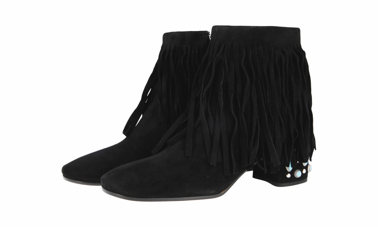 City Boots Street Use Prada Women's Black Leather Half-Boot 1T464I